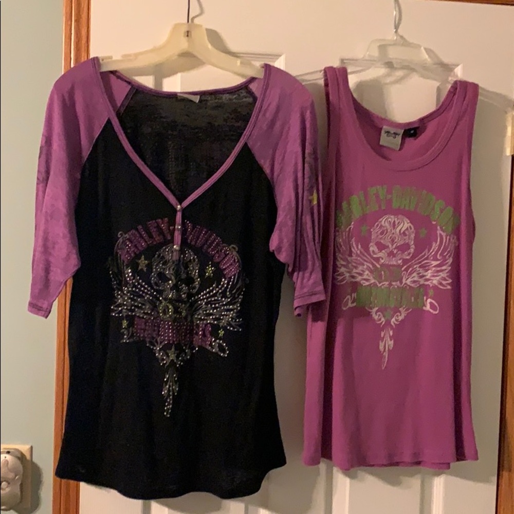 Ladies H-D shirt with matching tank
